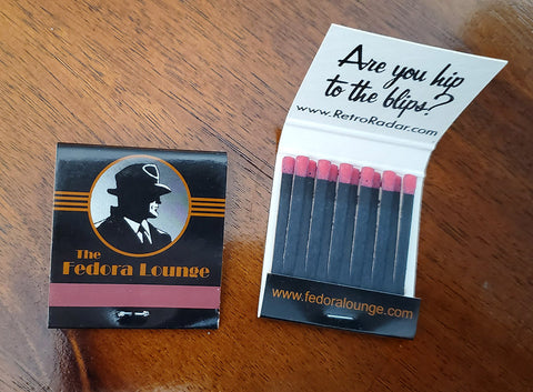 The Fedora Lounge Matchbook